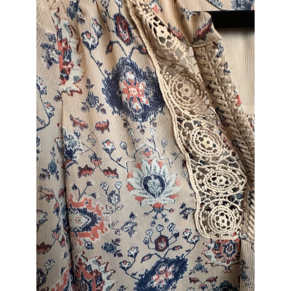 Anthropologie Maeve Top Size 6 Top‎  Floral Boho V Neck Cottage Crochet Lace - Picture 6 of 9